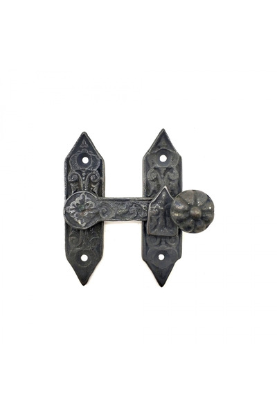ALFA AKSESUAR 03 Antique style decorative brass door, window latch - 86x72 mm...