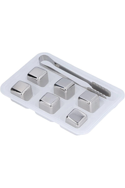 Genel Markalar 6'lı Çelik Metal Kaplama Viski Taşı Soğutma Buz Küpü