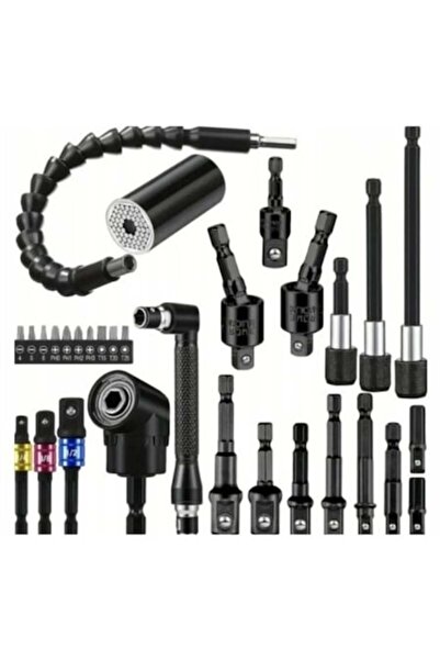 WTO Set 31 Piese Accesorii Gaurire si Insurubare, WTO®,varfuri universale magnetice, negru