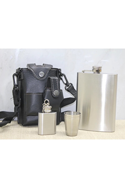 Epilons Alk3928 leather case flask set