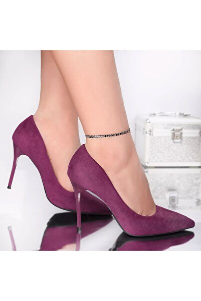 Botinelli Stiletto din piele Megan mov, 36