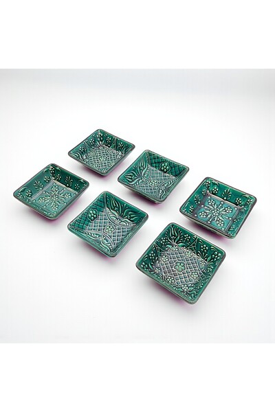 sharp&art Hand-Painted Ceramic Bowl World, Sauce, Snack, Jam Bowls, 10 Different Models, 8 cm