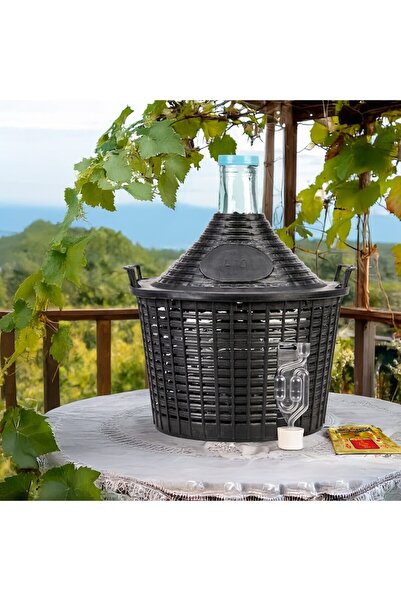 OEM Damigeana ACS in cos de plastic Negru 10L