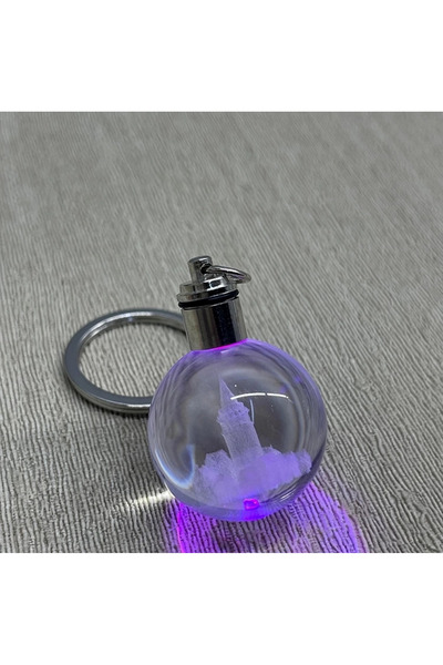 Nemere Led Galata Tower Design Crystal Keychain Alk3780 Tech