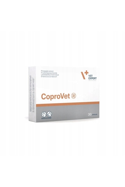 Other COPROVET elimină cauzele consumului de fecale. Expert veterinar PENTRU CÂINI ȘI PISICI 30 capsule.