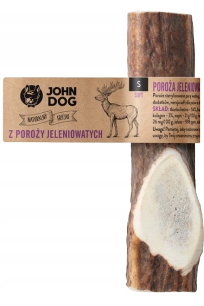 Other JUCĂRIE DE ROSCAT DIN COARNE DE CERB PENTRU CÂINI, MOALE, S John Dog, aprox. 9 cm