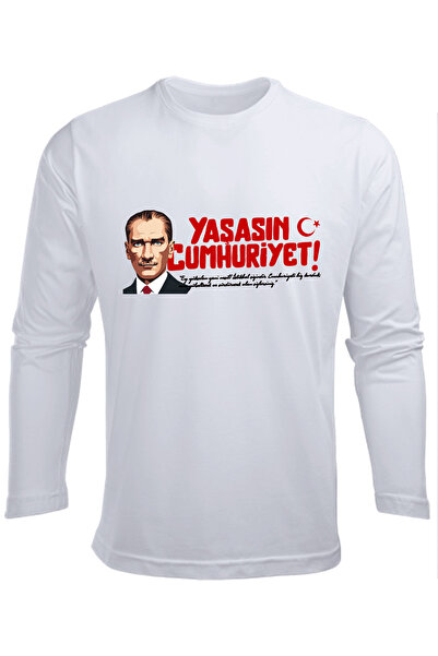 Efendioğlu Design Dječja pamučna majica dugih rukava sa printom "Hooray Repub...