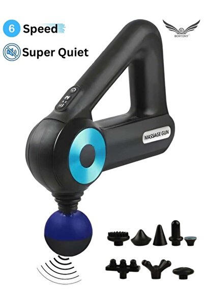 PopZa جهاز تدليك BORTONY، جهاز تدليك عميق للأنسجة لتخفيف الألم، 6 سرعات، محمو...