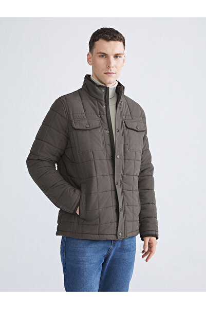 LC Waikiki Palton puf pentru bărbați cu guler stand standard Mold