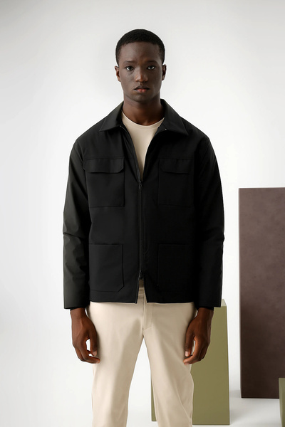 Isaora Regular Fit Classic Collar Zippered Water Repellent Jacket Men's Jacket M25J7040 Syh