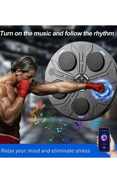 BORTONY آلة ملاكمة موسيقية مزودة بـ 9 أوضاع تدريب ومعدات ملاكمة ذكية تعمل بال...