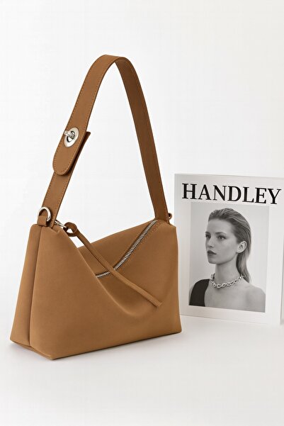 Handley Geantă de umăr Elite cu detalii din piele de căprioară – Design elega...