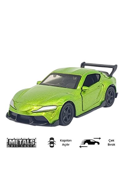 Kuzgun Ticaret عربات معدنية صغيرة للسحب والوضع 8 سم - 6411A-2 - أخضر (ليسينيا)