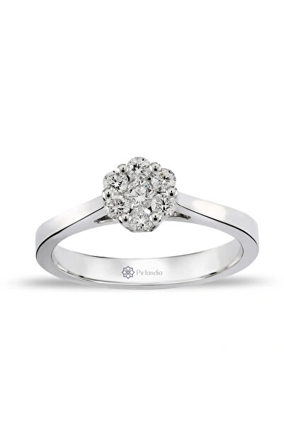 Pırlandia 0,30 Karat Papatya Tasarım Pırlanta Yüzük