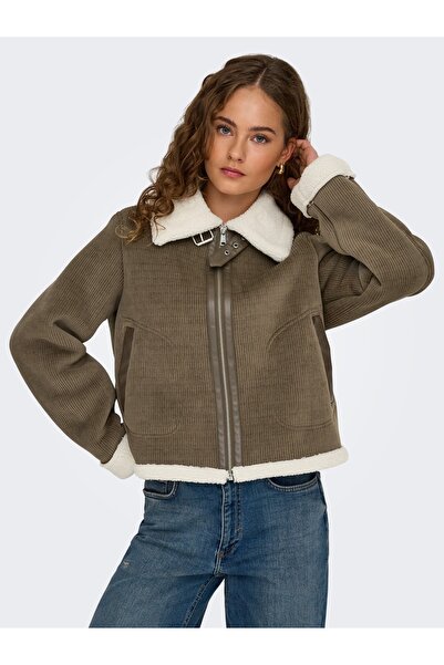 ONLY Onlkingston Cord Bond Jacket Cc Otw Women's Coat 15348995 Detail:Birch/Rain Drum