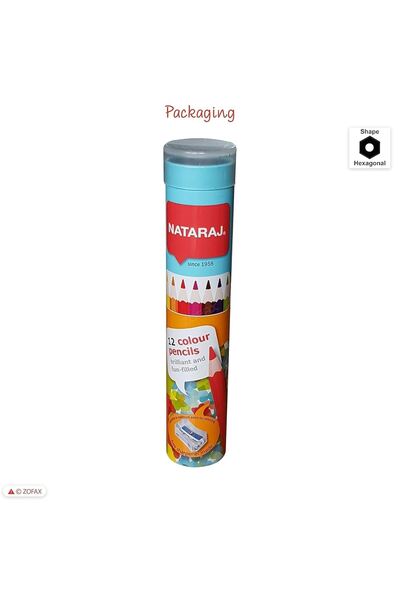 Nataraj ناتراج تلوين 12 علبة صفيح - Colour Pencils 12 Tin Box
