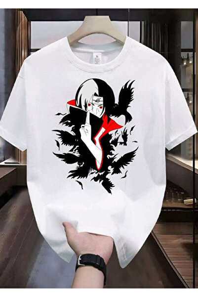 RYO FASHİON Tricou Uchiha Itachi Naruto Anime personaj Design cu imprimeu INI...