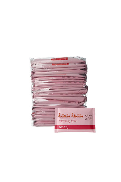 MAYCARE منشفة منعشة معطرة برائحة الورد من ماي كير 25 حبة