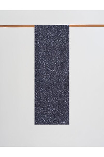 Kayra Floral Patterned Digital Print Shawl Black