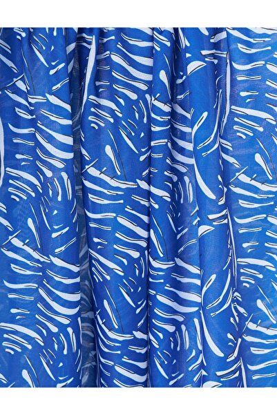 Kayra Abstract Pattern Digital Print Shawl Indigo