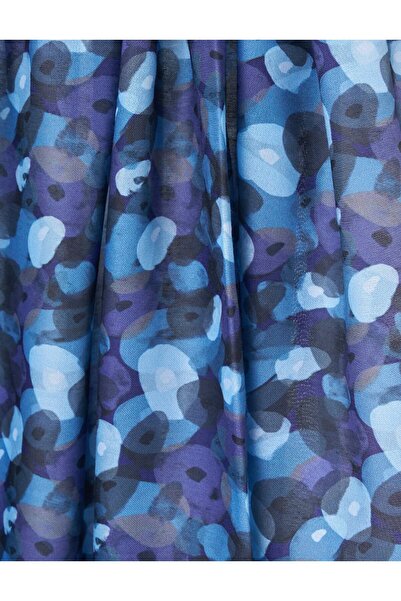 Kayra Abstract Pattern Shawl Navy Blue