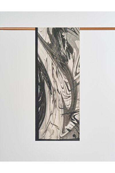 Kayra Brush Pattern Shawl Black