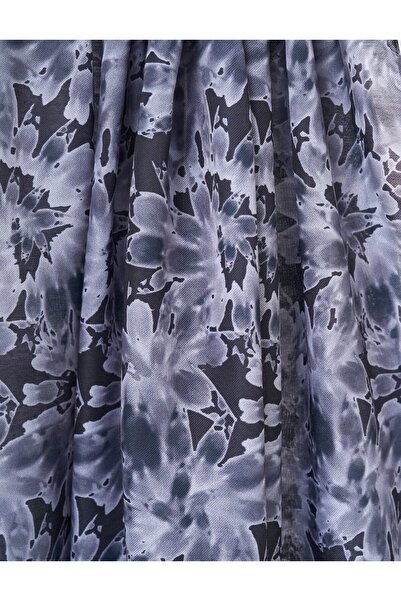 Kayra Batik Pattern Digital Print Shawl Black