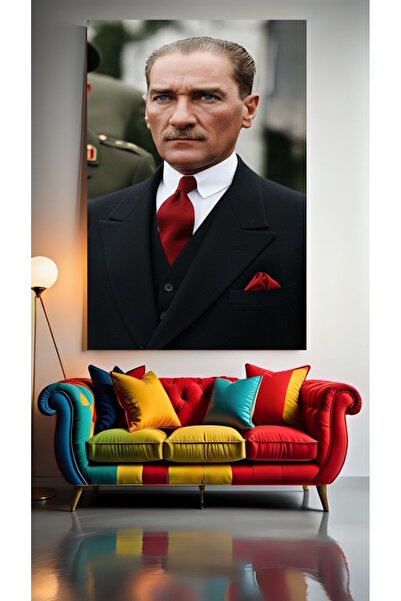 özkacar PORTRETUL ATATURK V2 Tablou pe pânză pentru decorarea casei, perete, ...