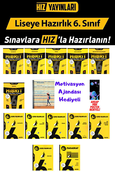 Okyanus Yayınları Hız Yayınları 6.Sınıf Tüm Dersler Konu Anlatımlı Soru Seti ...
