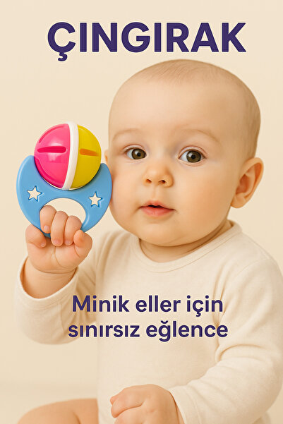 Kiddico Toys Renkli Bebek Çıngırağı