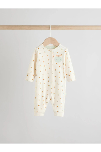 Next Baby 100% Organic Cotton Cream Colored Animal Patterned Zippered 3-Piece Sleeping Bag Set Alyaw2296