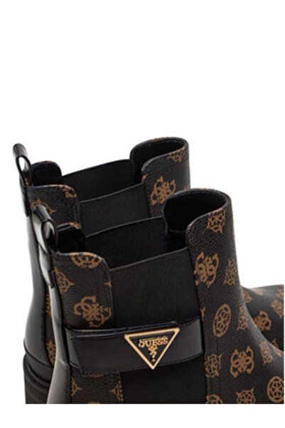 Guess Γυναικεία Μπότες Αστραγάλου Καφέ, Μαύρα FLFBENFAL10
