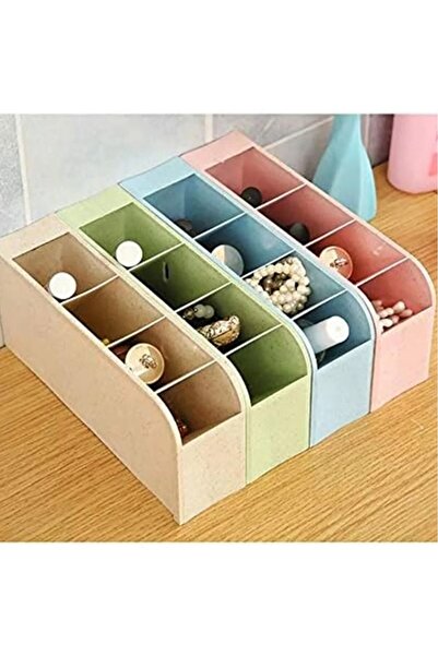 Bayev 2 Pieces Vorg 4-Compartment Multi-Purpose Desk Organizer Pen Holder-Jewelry-Makeup-Office Organizer-White