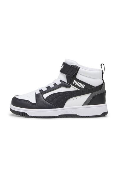 Puma Rebound V6 Mid Ac+ Ps Unisex Παιδικά Μαύρα Casual Παπούτσια UNISEX ΠΑΠΟΥ...