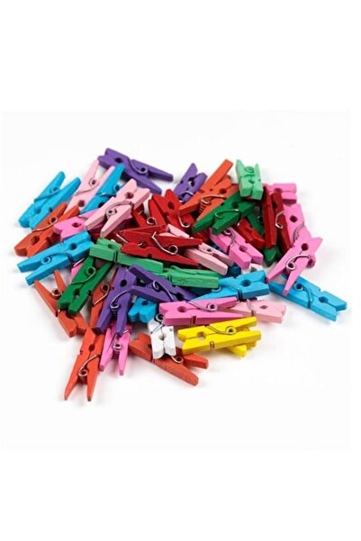 ANTBRO ® Mini cleme de rufe colorate – 2,5 x 0,5 cm, set de 50 pentru activit...