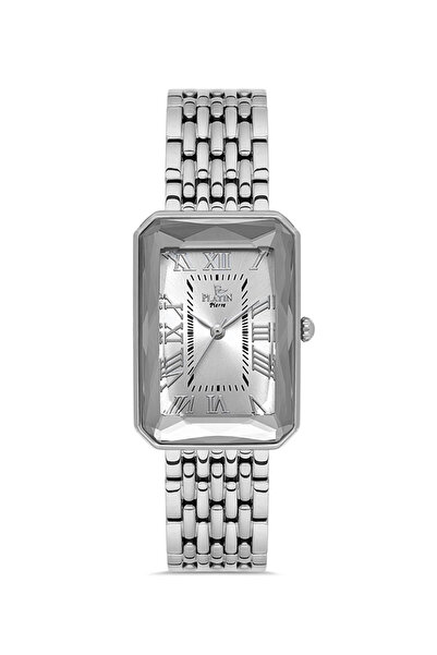 Platin Pierre ساعة يد نسائية مربعة الشكل بأرقام رومانية HDS-PL-1076LA-A1