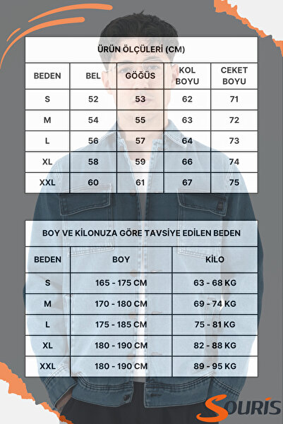 Souris Navy Blue Men's Denim Jacket Relax Fit Comfortable Fit