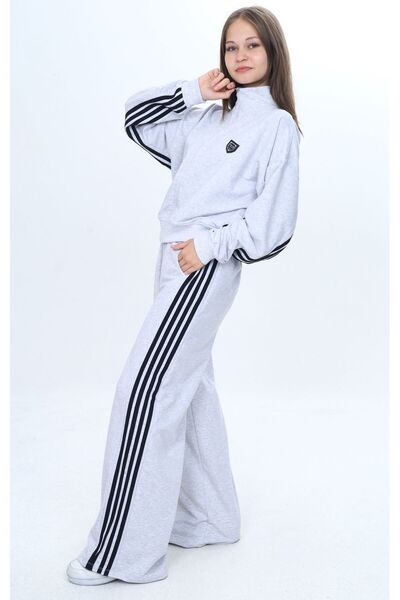 Asortix Girl's 100% Cotton Oversize Bottom & Top Long Sleeve Tracksuit Set-183
