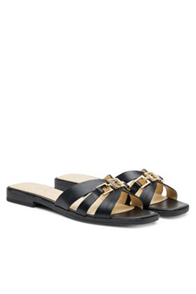 Guess Γυναικείες Σαγιονάρες Μαύρες FLJRLLLEA19