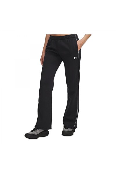 Under Armour 6003711 Ua Rival Flc بنطلون رياضي أسود وأبيض للنساء