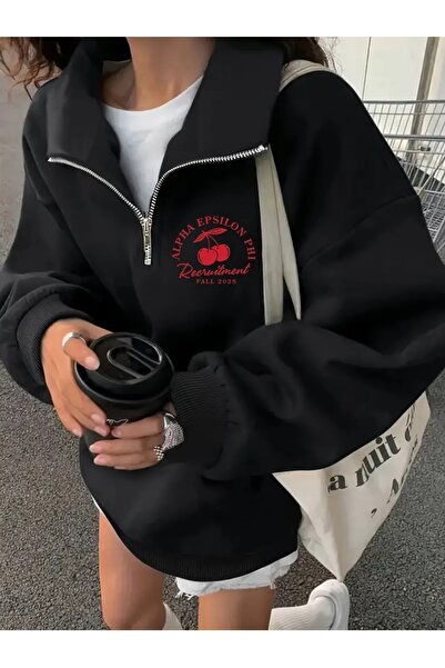 Touz Moda Μισό φερμουάρ Χοντρό 3 κλωστές Chery Printed Sweet