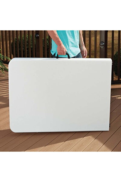 Selgot Garden folding table, steel frame, 240 cm, white