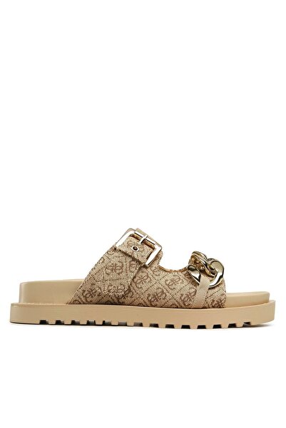 Guess Γυναικείες καφέ σαγιονάρες FL6FT2FAL03