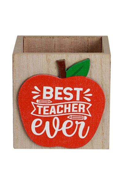 ANTBRO Suport decorativ pentru pix de la Antbro® cu mesajul „Profesorul #1”, 9 x 9 x 9 cm