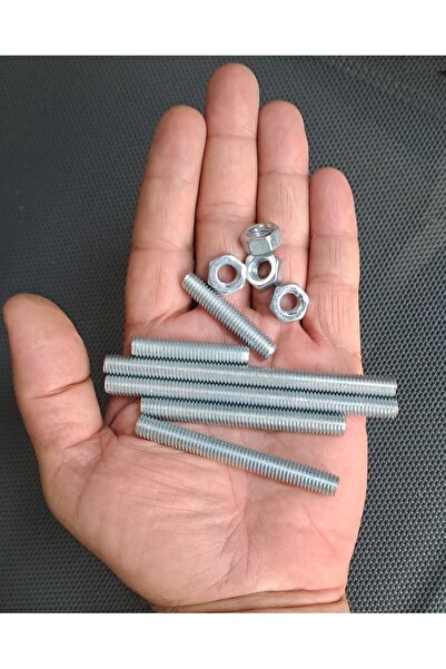 Depolife 8 Adet M8 tij 4 Adet somun seti Gijon rod saplama vidası Metrik 8