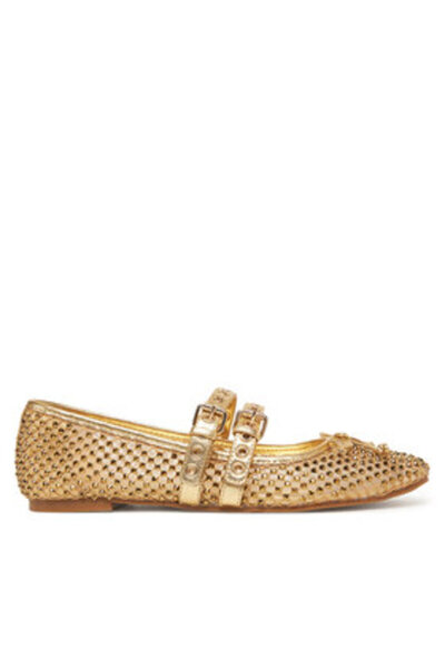 Guess Γυναικείες Μπαλαρίνες Χρυσές FLJKNNFAB02