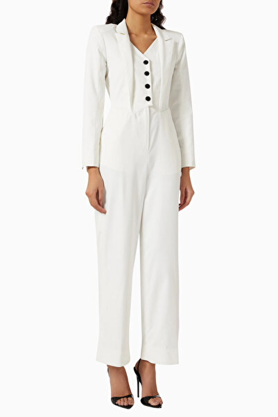 Notebook Paolo Jumpsuit, Geniş Paça ve Düğmeli Terry-rayon Tulum, Şık ve Mode...