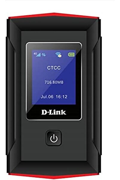 D-Link DWR-932M - جهاز MiFi 4G بشاشة LCD، N300، بطارية 3000 مللي أمبير/ساعة، لون أحمر