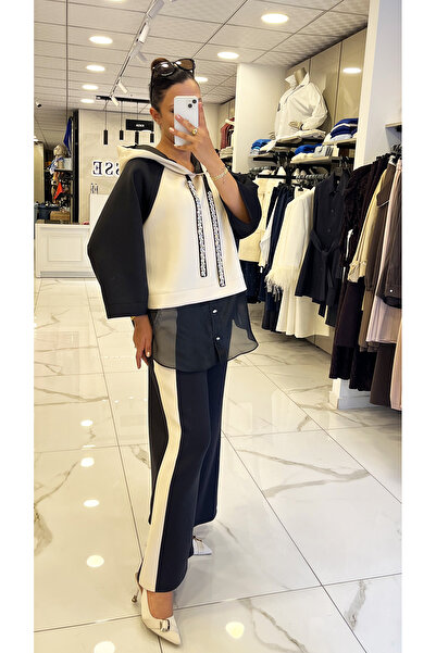 Vosse Mianotte Krem Taş İşlemeli Organize Takım