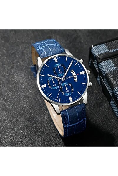 Feronnucci Erkek Deri Kordonlu Takvimli Analog Kol Saati St-620M